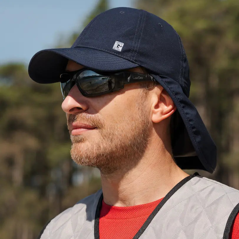 Casquette saharienne rafraichissante portée