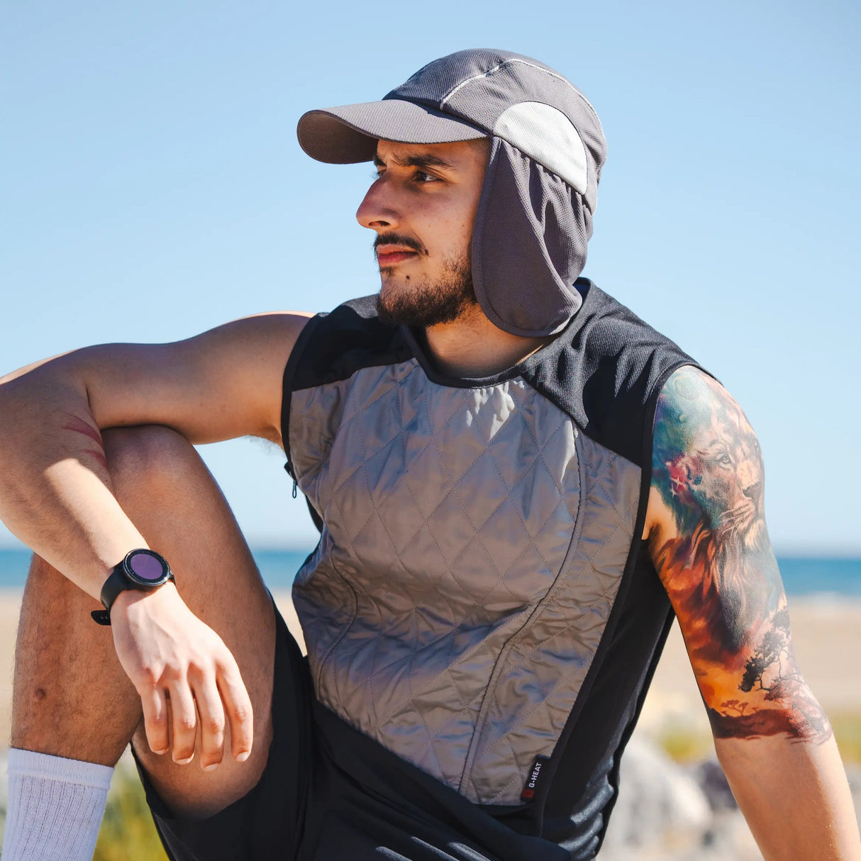 Casquette rafraîchissante saharienne grise G-Heat®