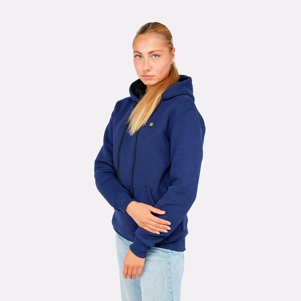 Hoodie chauffant femme bleu