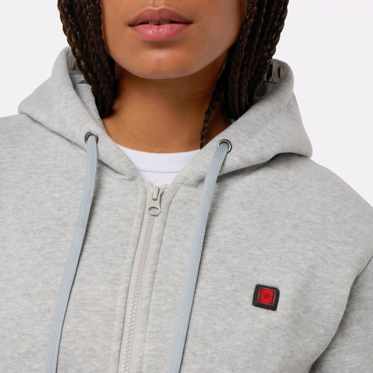 Hoodie chauffant zippé gris G-Heat zoom