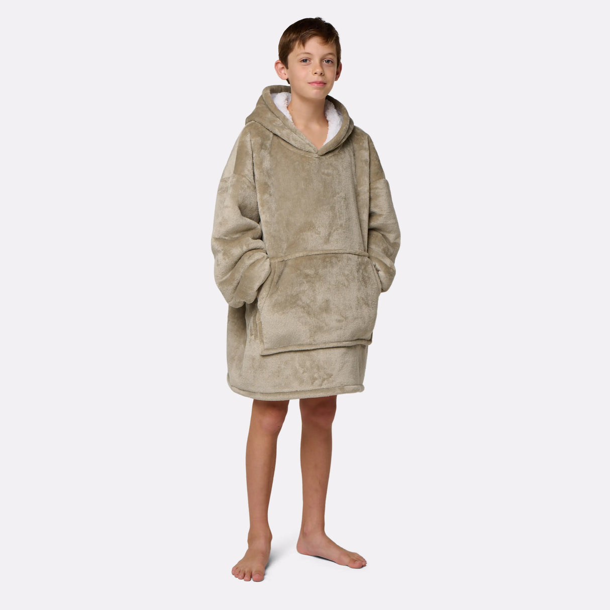 Pull plaid beige enfant