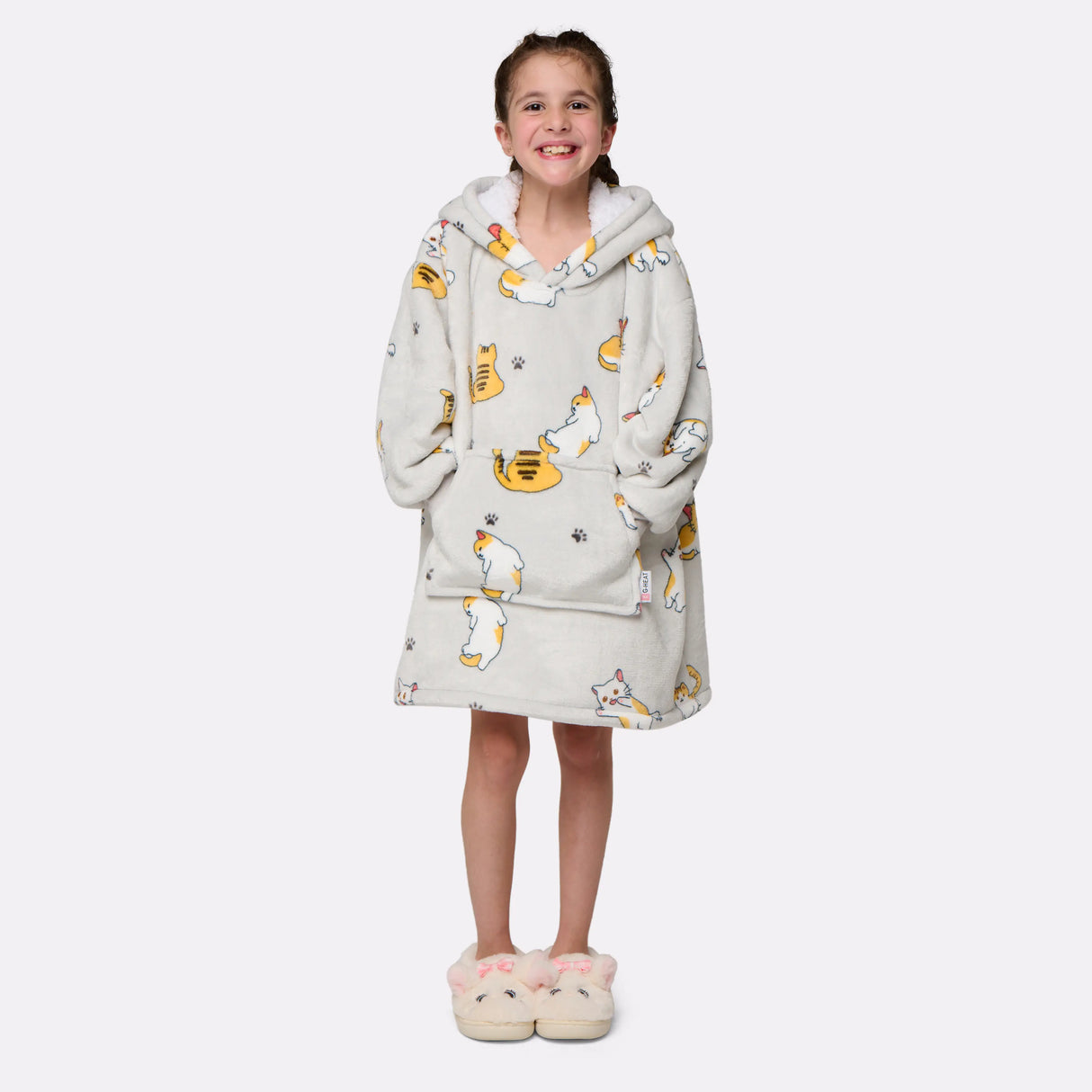 Pull plaid chat enfant