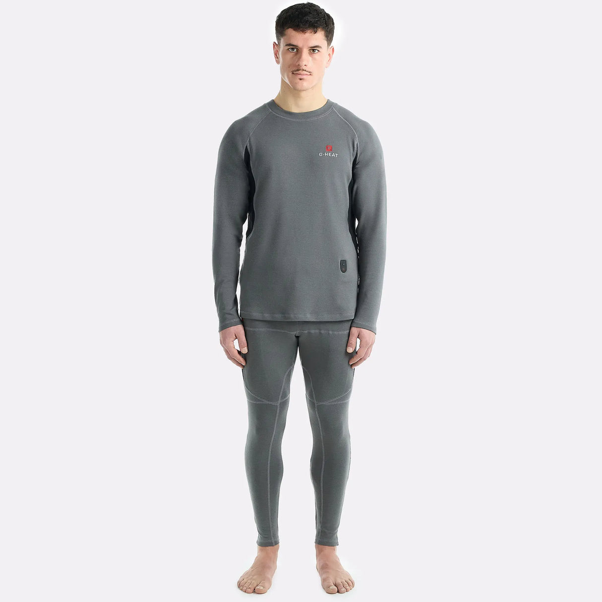 Sous vêtement ensemble t-shirt et legging chauffant gris G-Heat homme