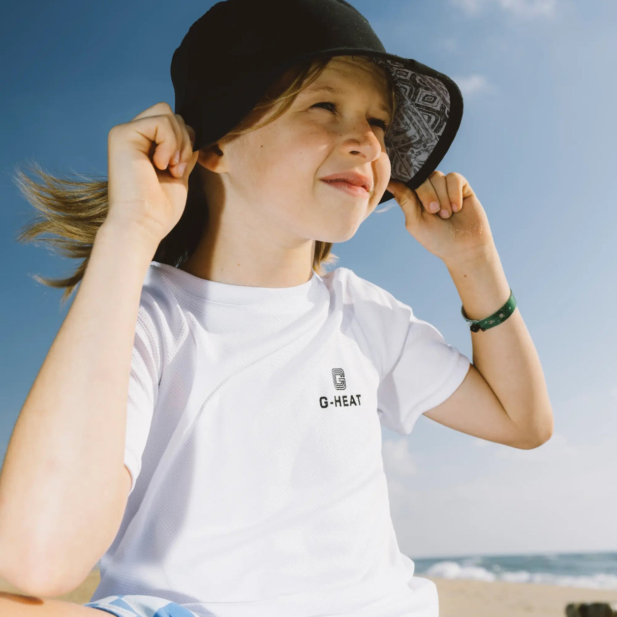 T-shirt rafraîchissant et anti UV enfant blanc