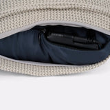 Coussin chauffant beige zoom batterie