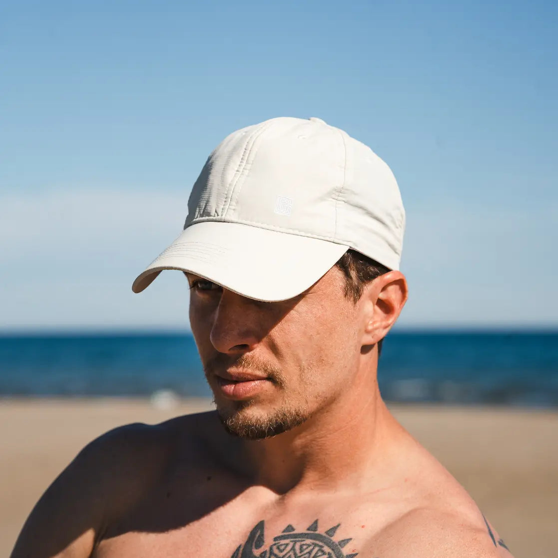 Casquette rafraichissante beige portér