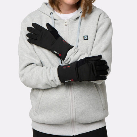 Gants chauffants fin porté femme