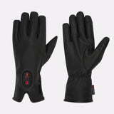Gants MILANO chauffant femme noir de face et de dos