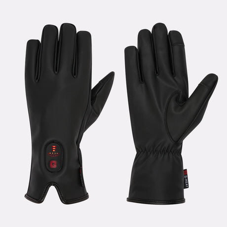 Gants MILANO chauffant femme noir de face et de dos