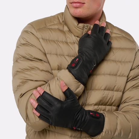 Gant MITTEN chauffant noir