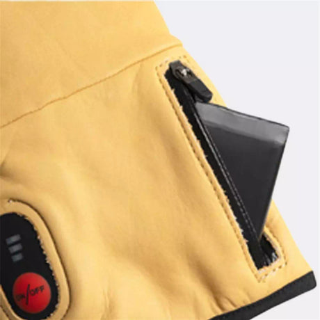 Gant en cuir chauffant zoom batterie