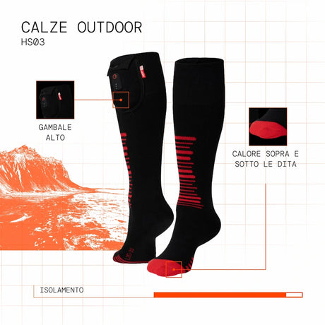 Chaussettes chauffantes outdoor visuel atout it 
