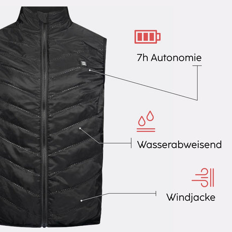 Veste chauffante sans manches atouts produit G-heat