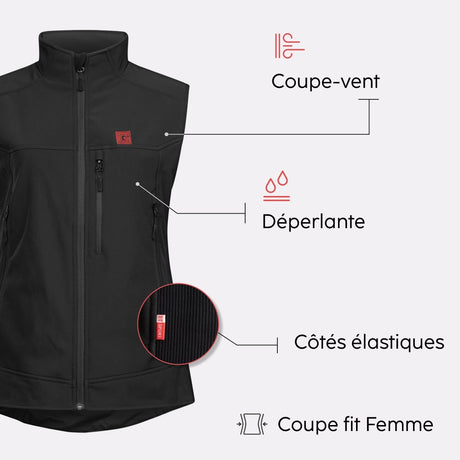 Gilet chauffant femme atouts produit