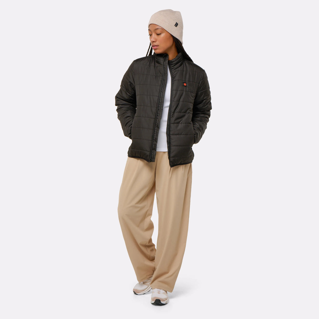 Veste ESSENTIAL chauffante G-Heat porté ouverte femme