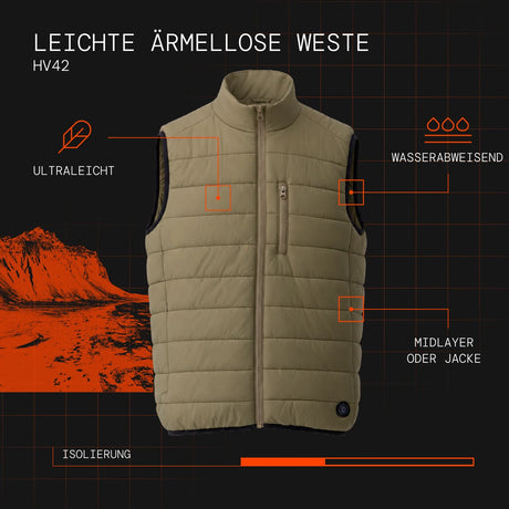 Gilet sans manches light homme chauffant visuel atout de