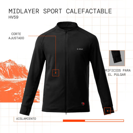 Midlayer Sport chauffant visuel atout es