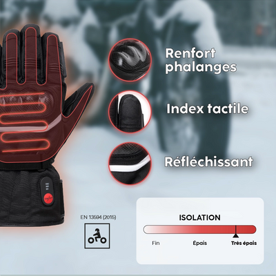 Gants chauffants moto atouts produit