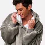 Pull plaid gris homme