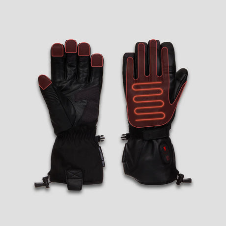 Gants en cuir chauffant zone de chauffe