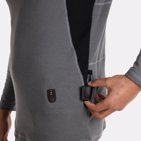 Sous vetement chauffant TOP COZY G-Heat gris zoom batterie