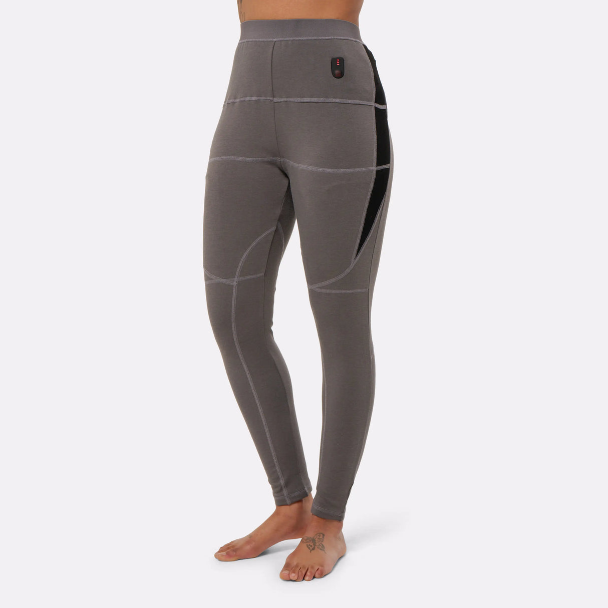 Sous vêtement legging chauffant gris