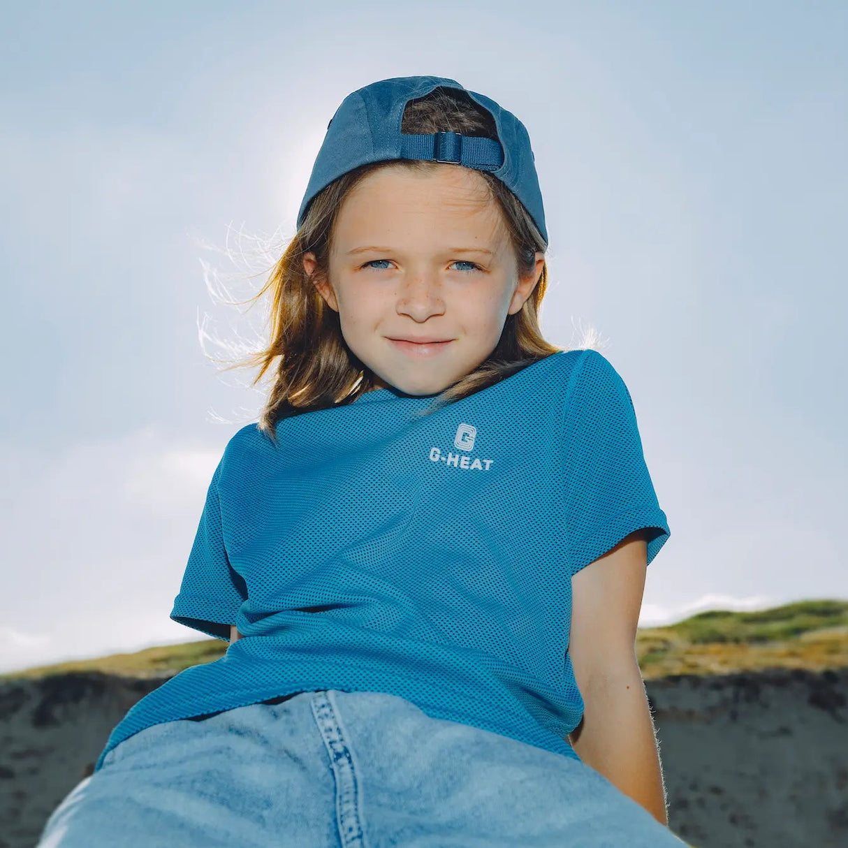 T-shirt rafraîchissant et anti UV enfant bleu