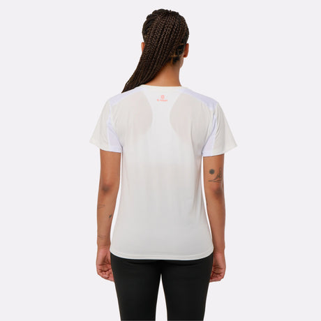 T-shirt sport rafraîchissant blanc femme dos