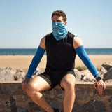 Tour de cou rafraichissant bleu