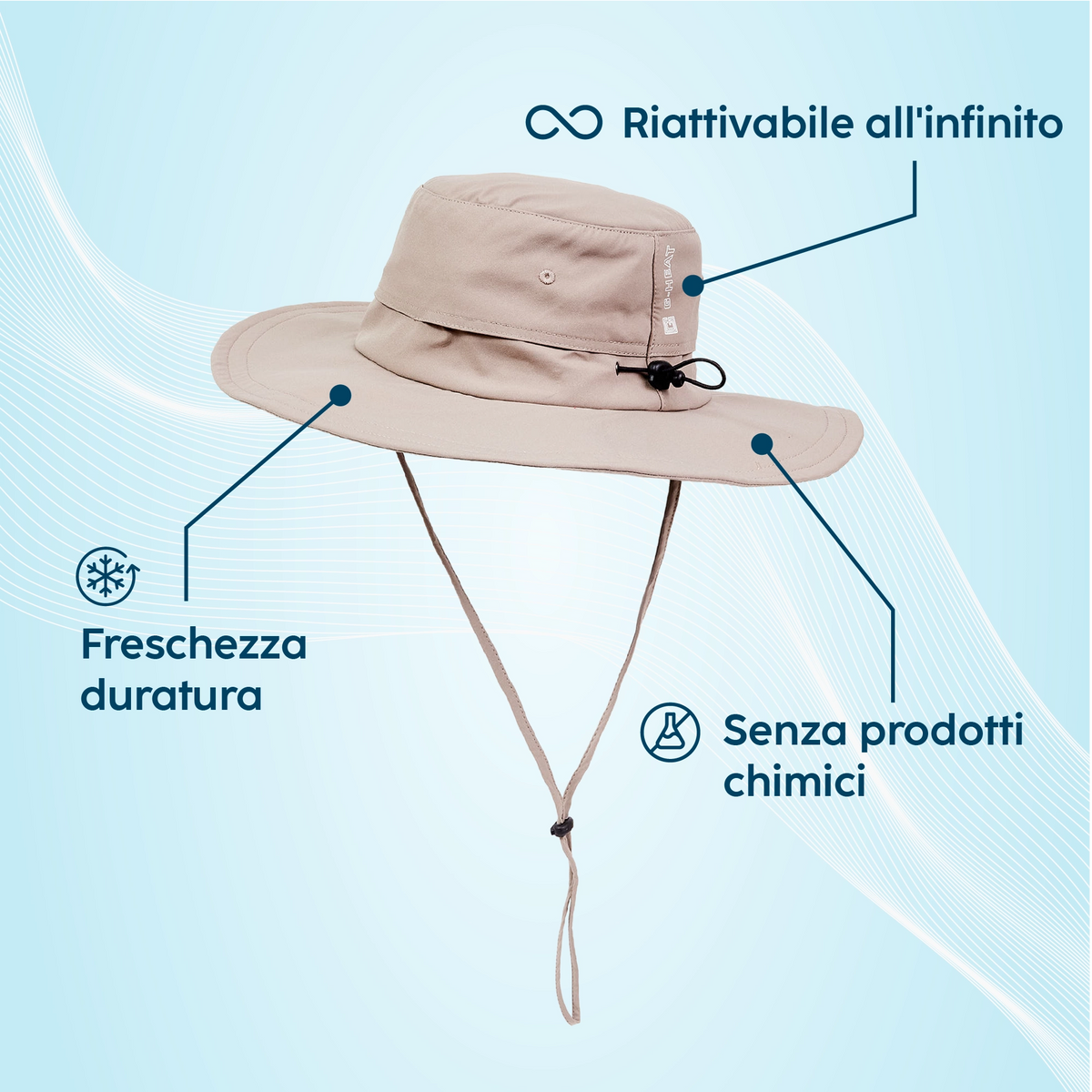 Atouts produits chapeau rafraichissant