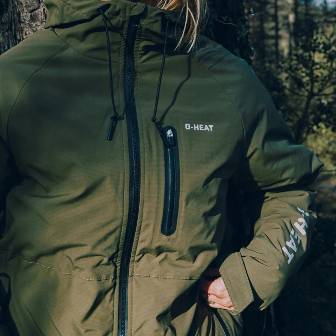 parka kaki chauffante femme
