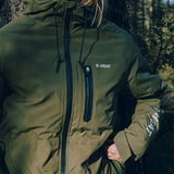 parka kaki chauffante femme