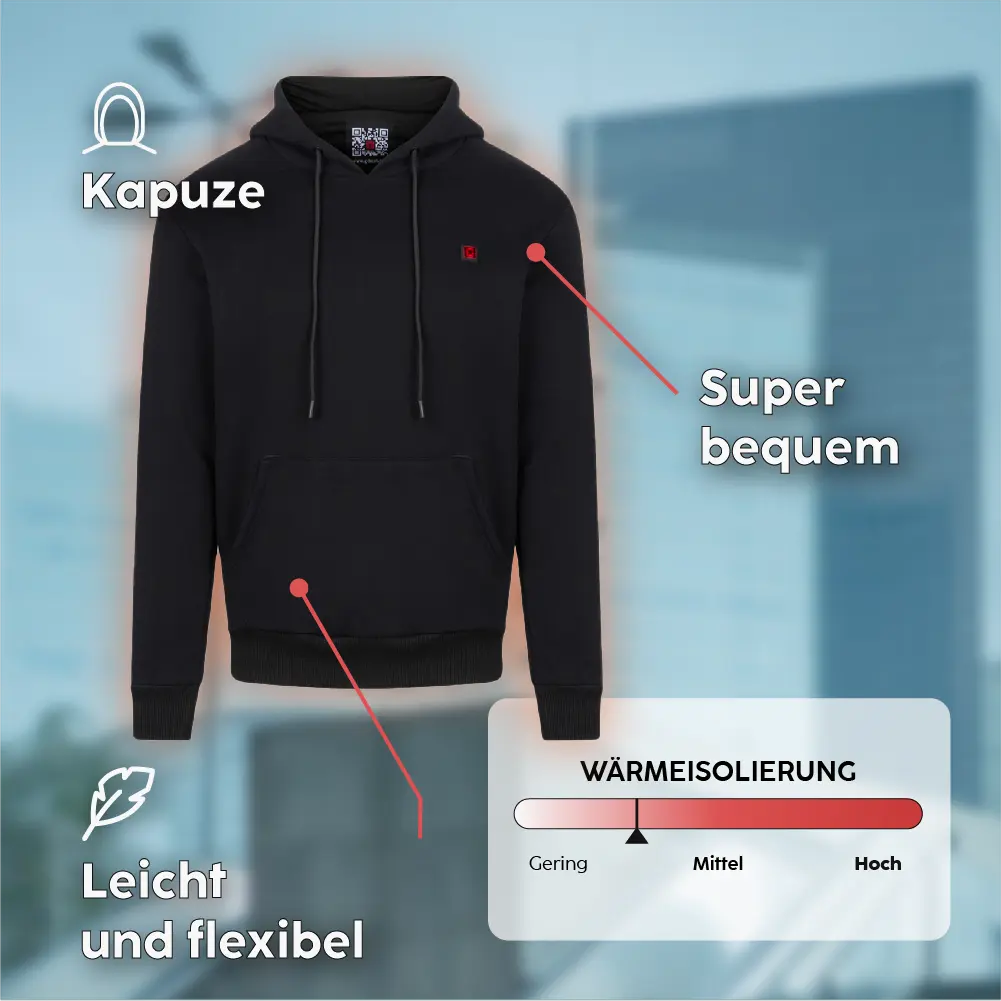 Atout produit sweat gris chauffant